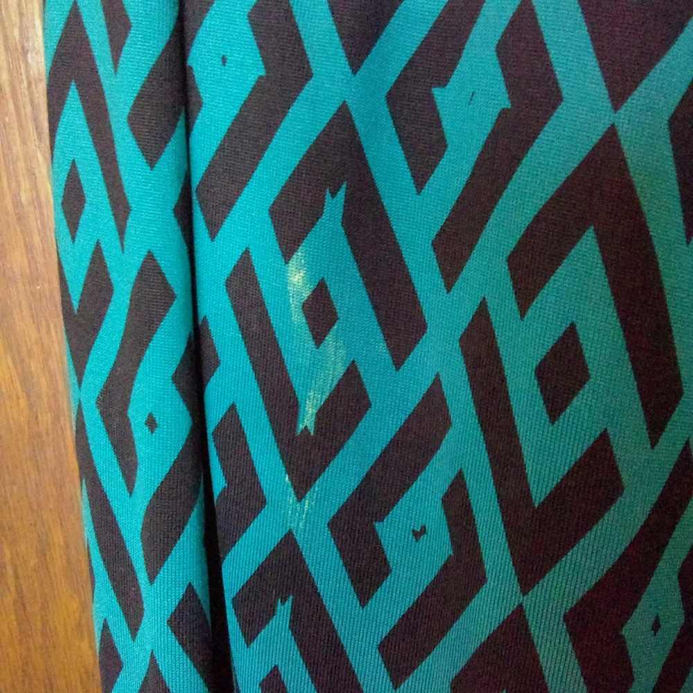 DVF 'Tessa' Turquoise/Black Silk Wrap Dress - Picture 8 of 8
